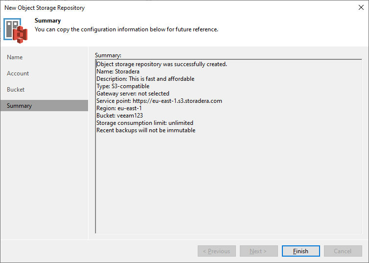 veeam 11 - summary