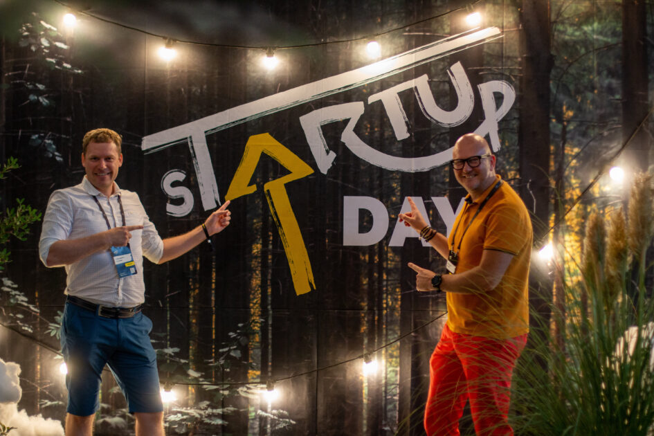 Tommi Kannisto and Margus Danil at sTARTUp Day 2022. Photo by Mark Drõgin.